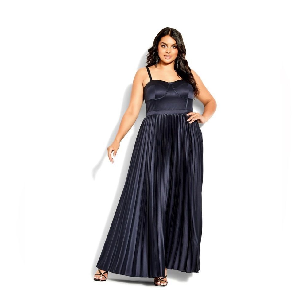 City Chic Strapless Navy Dress